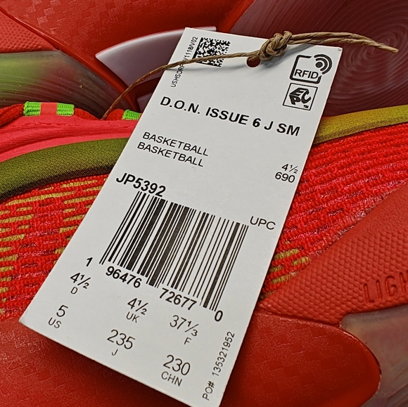 5Y Adidas Haribo Gummy Bears D.O.N. Issue 6 SMU Lucid Red Basketball Sneakers - Picture 10 of 11